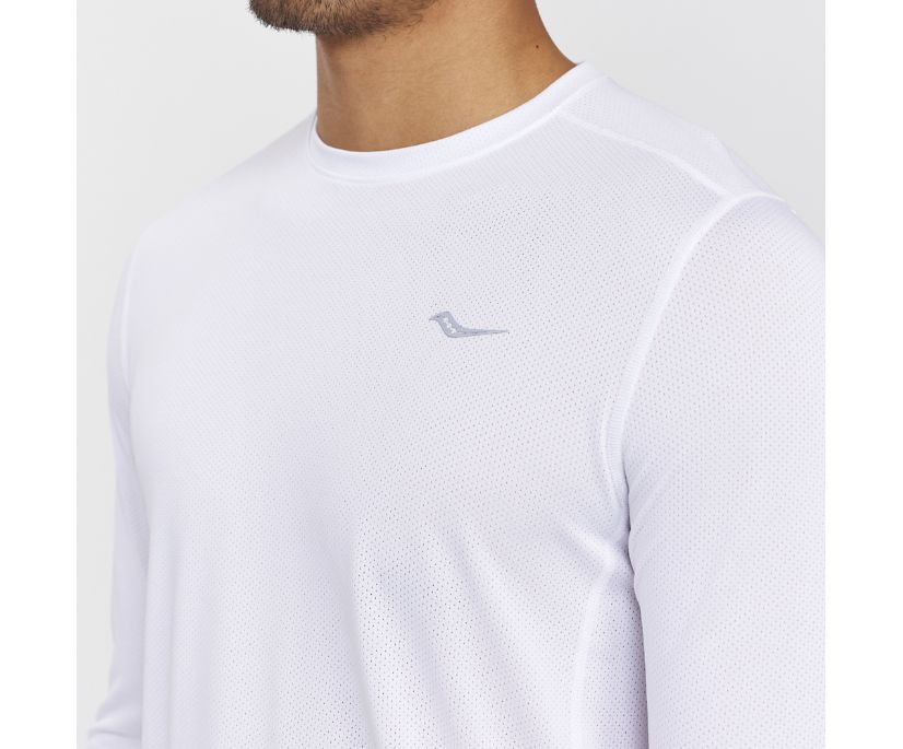 Hauts Saucony Stopwatch Long Sleeve Homme Blanche | W3288-2