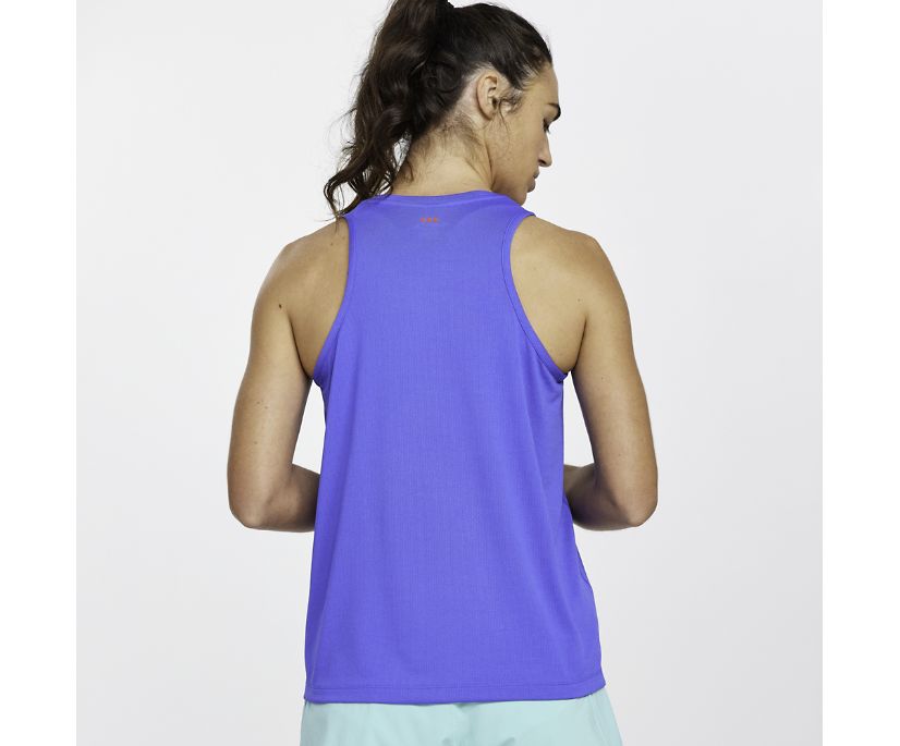 Hauts Saucony Stopwatch Singlet Femme Bleu | X26417-3