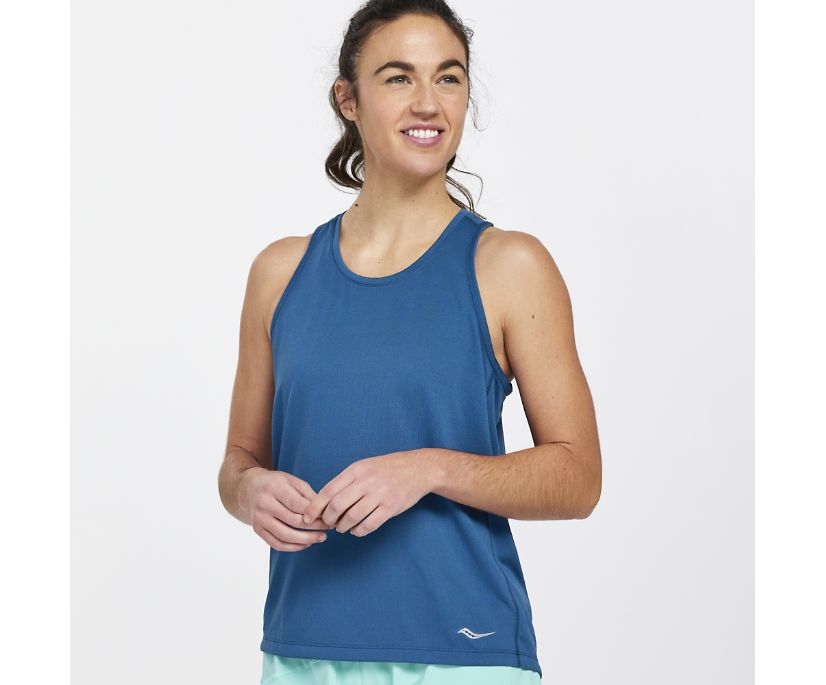 Hauts Saucony Stopwatch Singlet Femme Bleu Marine | X3353-0