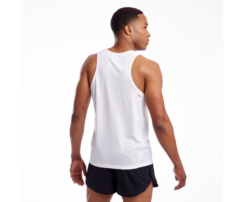 Hauts Saucony Stopwatch Singlet Homme Blanche | X18566-4