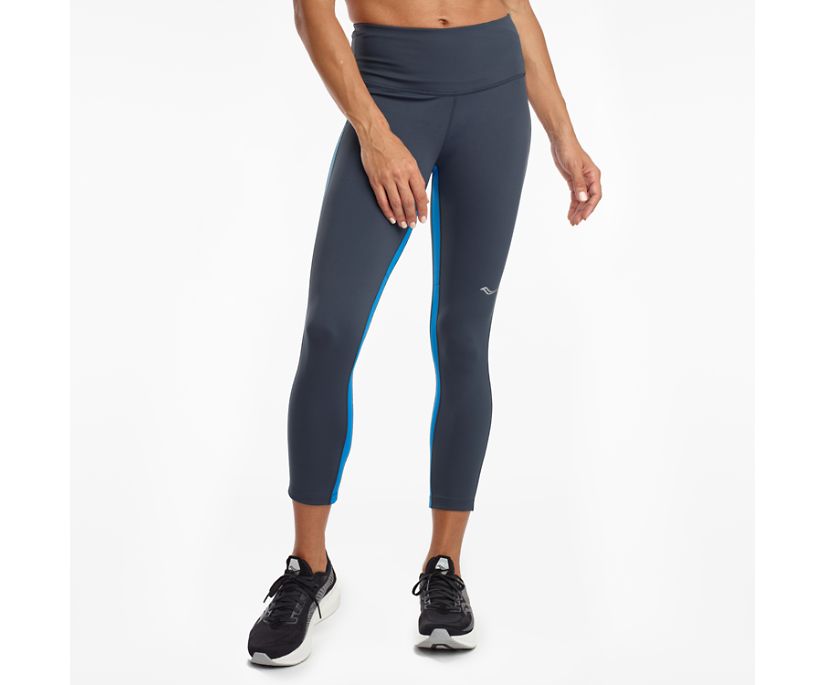 Pantalon Saucony Fortify Crop Femme Grise Bleu | T18252-0