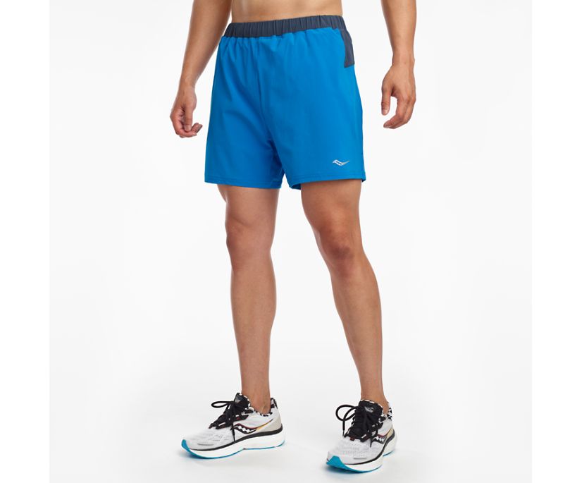 Pantalon Saucony Outpace 5\' Corta Homme Bleu | U26656-3