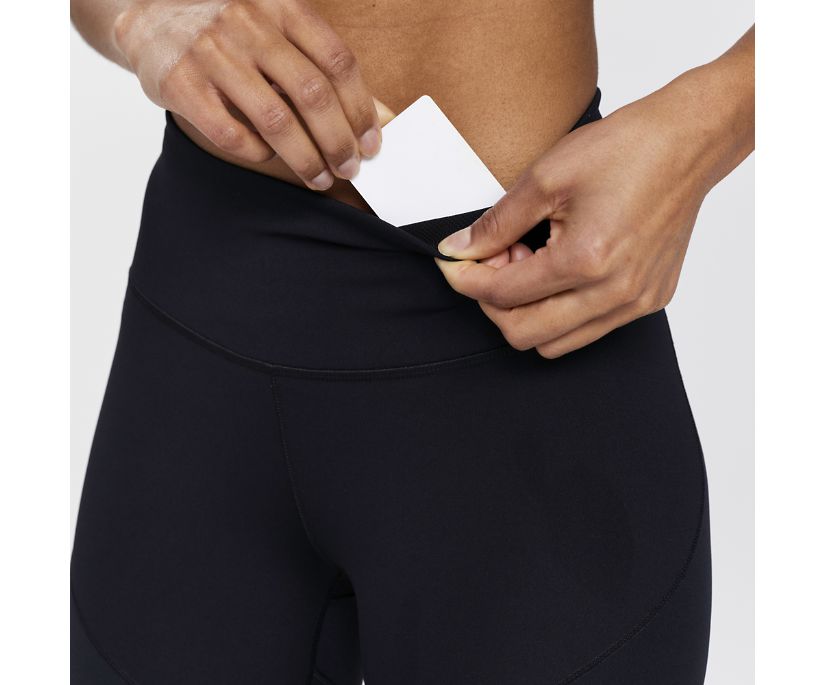 Pantalon Saucony Time Trial Crop Tight Femme Noir | X62553-0