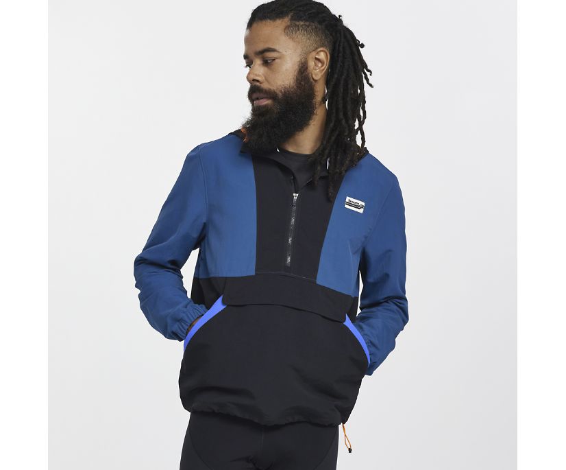 Vestes Saucony Piste Anorak Homme Bleu Marine | X74460-4