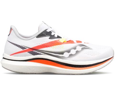 Chaussures Running Saucony Endorphin Pro 2 Homme Blanche Orange | A22375-5