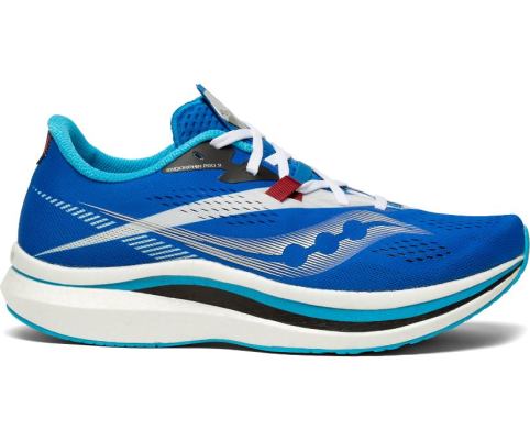 Chaussures Running Saucony Endorphin Pro 2 Homme Bleu Royal Blanche | A2519-8