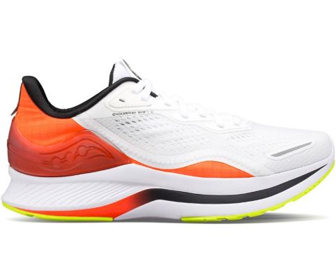 Chaussures Running Saucony Endorphin Shift 2 Homme Blanche Orange | A59197-5