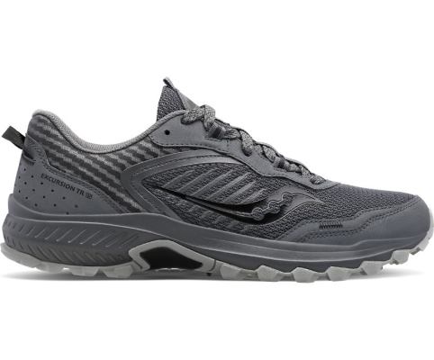 Chaussures Running Saucony Excursion TR15 Larges Homme Grise Foncé Noir | K69206-5