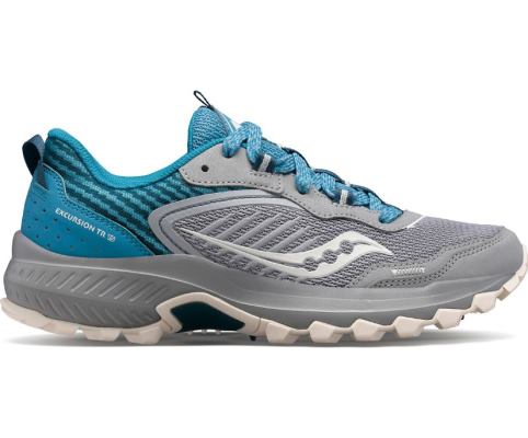 Chaussures Running Saucony Excursion TR15 Larges Femme Grise Bleu | K82887-4