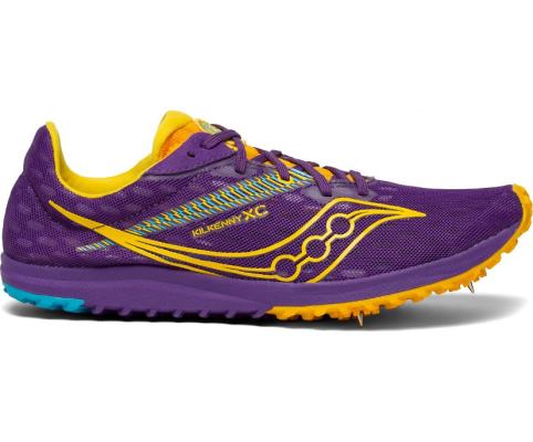 Chaussures Running Saucony Kilkenny XC9 Plates Femme Violette Jaune | Q42818-9