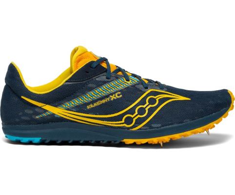 Chaussures Running Saucony Kilkenny XC9 Spike Homme Violette Jaune | Q44251-5