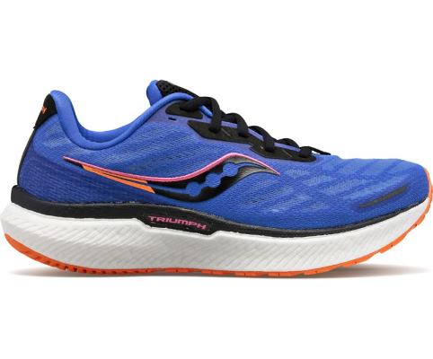 Chaussures Running Saucony Triumph 19 Femme Bleu Orange | G9469-8