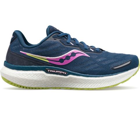 Chaussures Running Saucony Triumph 19 Femme Vert Foncé Vert Clair | H17714-5