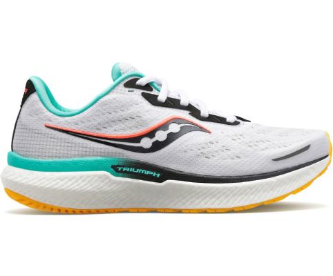 Chaussures Running Saucony Triumph 19 Femme Blanche Orange | H23318-2