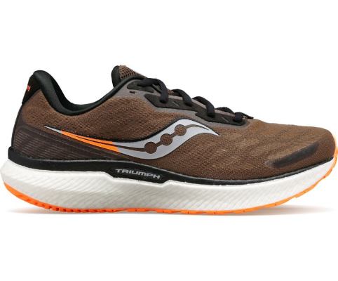 Chaussures Running Saucony Triumph 19 Homme Vert Olive Orange | F98298-2