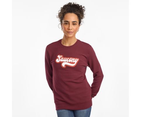 Hauts Saucony Rested Crewneck Femme Bordeaux | U91714-3