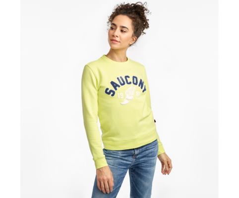 Hauts Saucony Rested Crewneck Femme Vert Clair | U82016-4