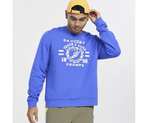 Hauts Saucony Rested Crewneck Homme Bleu | U590-7