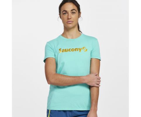 Hauts Saucony Rested T-Shirt Femme Menthe | V47819-0