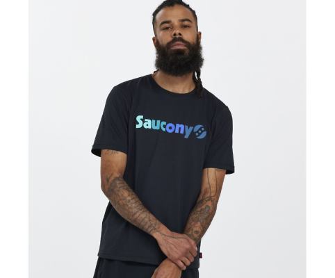 Hauts Saucony Rested T-Shirt Homme Noir | V35491-5