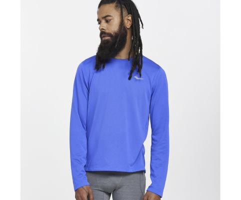 Hauts Saucony Stopwatch Long Sleeve Homme Bleu | W26021-3