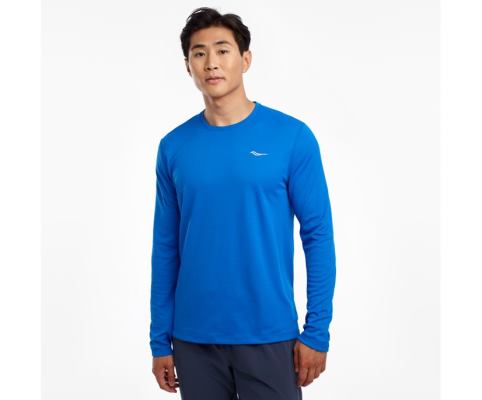 Hauts Saucony Stopwatch Long Sleeve Homme Bleu | W27626-1