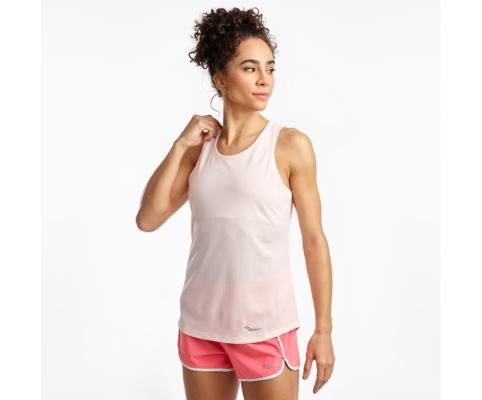 Hauts Saucony Stopwatch Singlet Femme Rose | X21389-8