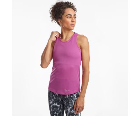 Hauts Saucony Stopwatch Singlet Femme Violette | X3911-2