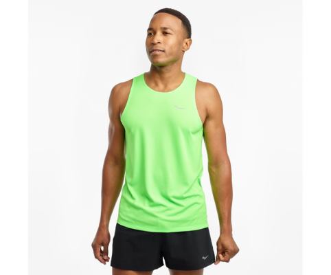 Hauts Saucony Stopwatch Singlet Homme Vert Clair | X15992-3