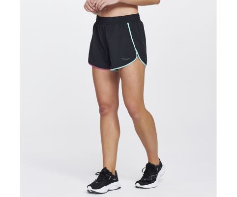 Pantalon Saucony Dash 4' Corta Femme Noir | S50617-6