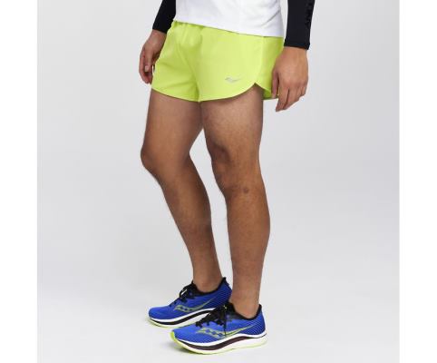 Pantalon Saucony Outpace 2.5' Split Corta Homme Vert Clair | T28933-5