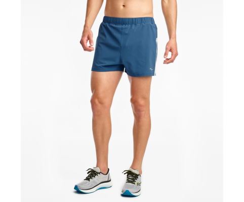 Pantalon Saucony Outpace 3' Corta Homme Bleu | T75660-8